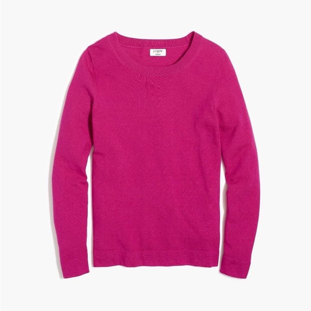 J. CREW • Factory Cotton Wool Teddie Sweater Pink Crew Neck Size L